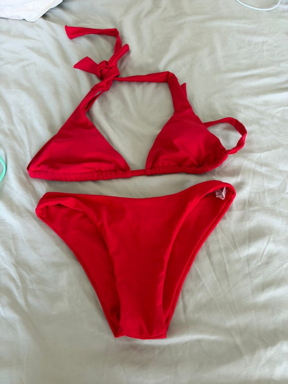 Red Triangle Bikini Set